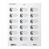 Étiquette Lettre lapin blanc Wonderland C Plaque d'enregistr (Feuille entière)