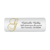 ÉTIQUETTE LETTRE MONOGRAPHIQUE D'OR D'ARGENT 'G' ENVELOPPE R (Devant)