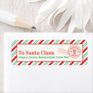 Étiquette Lettre Père Noël du Pôle Nord personnalisée Ad