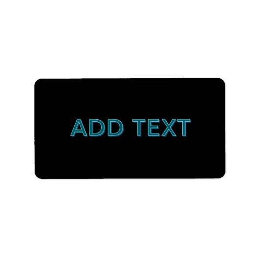 Étiquette Lettres éditées modifiables avec ombre portée (Devant)