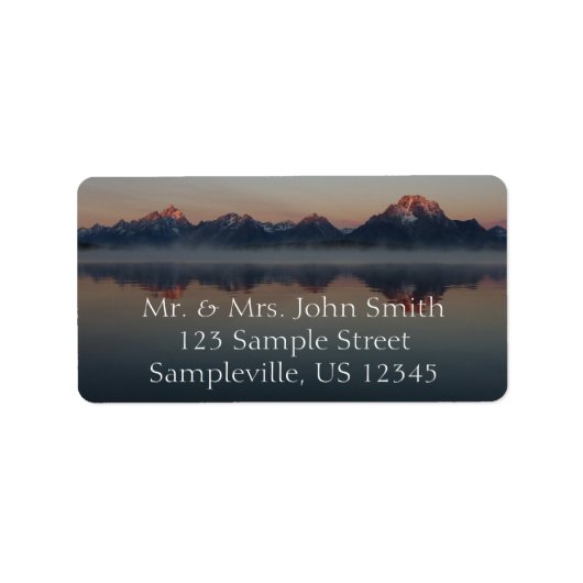 Étiquette Lever de soleil au Jackson Dam Grand Teton Nationa (Devant)