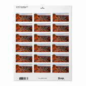 Étiquette Lever de soleil sur le sentier Grand View au monum (Feuille entière)