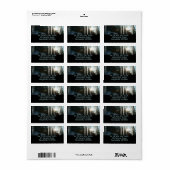 Étiquette Lever du soleil à travers Icicles hiver Photograph (Feuille entière)