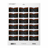 Étiquette Lever du soleil au lac Nymph I (Feuille entière)