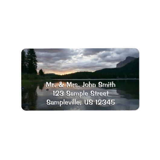 Étiquette Lever du soleil au lac Swiftcurrent II (Devant)