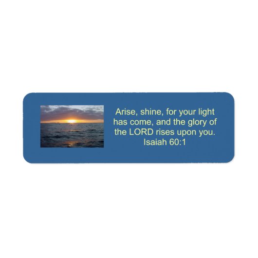 Étiquette Levez le feu - Ésaïe 60:1 (Devant)