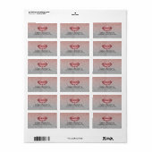 Étiquette Lèvres roses à goutte d'or Parties scintillant d'a (Feuille entière)