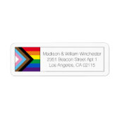 Étiquette Lgbtq arc-en-ciel inclusif gay pride adresse (Devant)