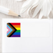 Étiquette Lgbtq inclus drapeau gay pride arc-en-ciel blanc (En situation)