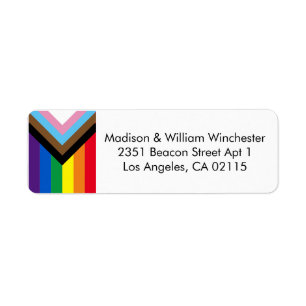 Étiquette Lgbtq inclus drapeau gay pride arc-en-ciel noir bl