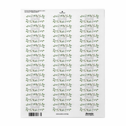 Étiquette Liage minimal | MARIAGE (Feuille entière)