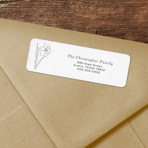 Étiquette Libellé de l'adresse de retour d'art de la ligne d