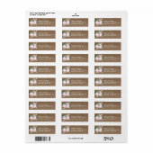 Étiquette Libellé de l'adresse de retour Floroms Burlap (Feuille entière)