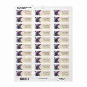 Étiquette Libellés d'adresse de retour Lilacs vintages (Feuille entière)