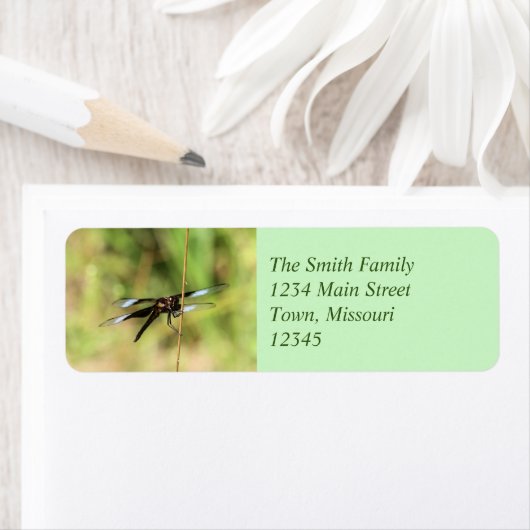 Étiquette libellule (En situation)