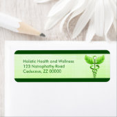 Étiquette Light Green Caduceus Alternative Medicine Icône (En situation)