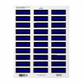 Étiquette Ligne bleue mince (Feuille entière)