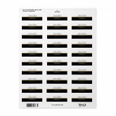 Étiquette Ligne Or En Noir Et Blanc (Feuille entière)