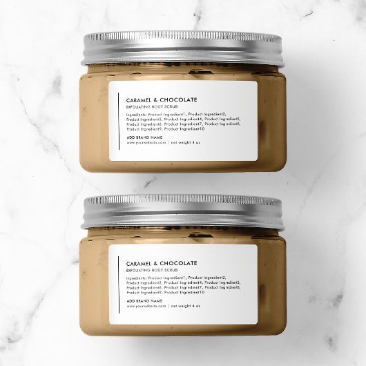 Étiquette Ligne verticale Ajouter votre marque d'ingrédients