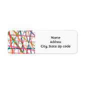 Étiquette Lignes colorées (Devant)