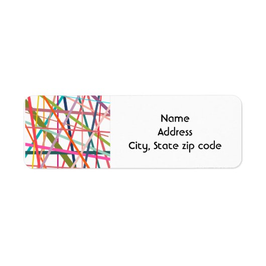 Étiquette Lignes colorées (Devant)