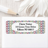 Étiquette Lignes colorées Pastel MCM (En situation)