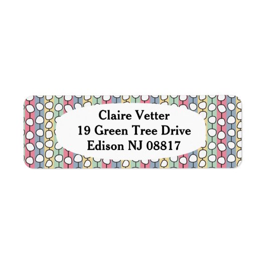 Étiquette Lignes colorées Pastel MCM (Devant)