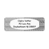 Étiquette Lignes courbes Abstraites (Devant)