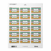 Étiquette Lignes de formes tribales (Feuille entière)