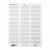 Étiquette Lignes de motif (Feuille entière)