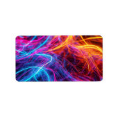 Étiquette Lignes de néon (Devant)