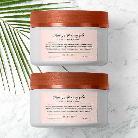 Étiquette Lignes de script couleur personnalisées Ingrédient