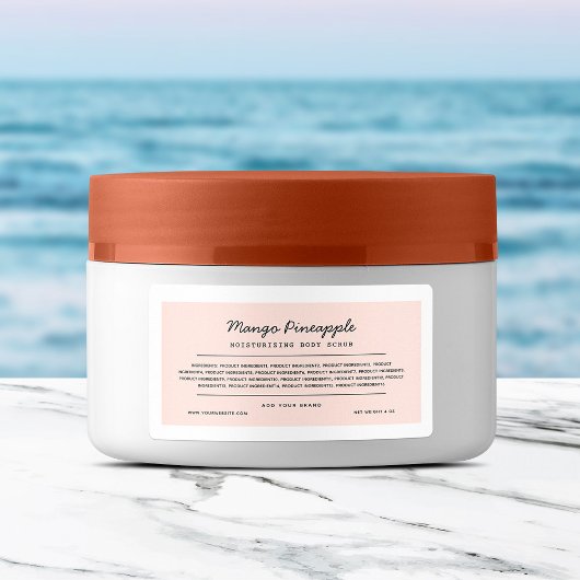 Étiquette Lignes de script couleur personnalisées Ingrédient