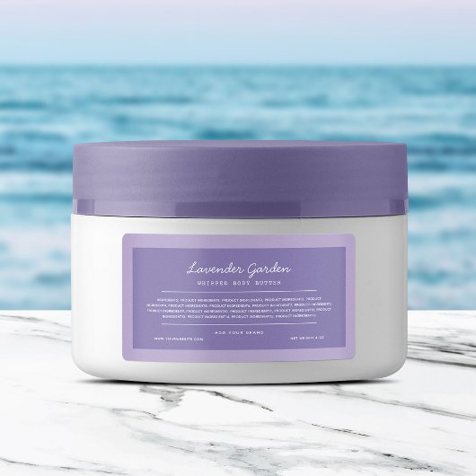 Étiquette Lignes de script couleur personnalisées Ingrédient