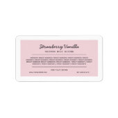 Étiquette Lignes de script couleur personnalisées Ingrédient (Devant)