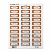 Étiquette Lignes et boîtes Brown (Feuille entière)