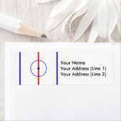 Étiquette Lignes glaciaires et bleues du Centre de hockey (En situation)