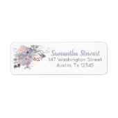 Étiquette Lilac Blooms Floral Custom Stationery Adresse (Devant)