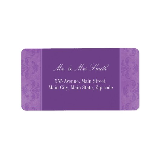 Étiquette Lilac Damask (Devant)