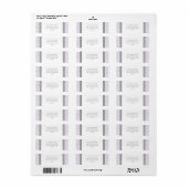 Étiquette Lilac Grey Damask Custom Return Address Labels (Feuille entière)