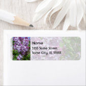 Étiquette Lilacs pourpres (En situation)