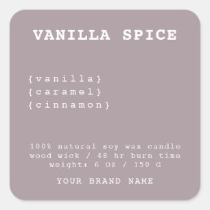 Étiquette lilas minimaliste