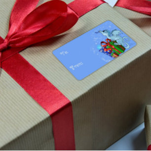 Étiquette Lil'Dragon Snowflake jusqu'à et de cadeau