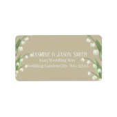 Étiquette Lily Du Mariage Du Bouquet De Vallée (Devant)