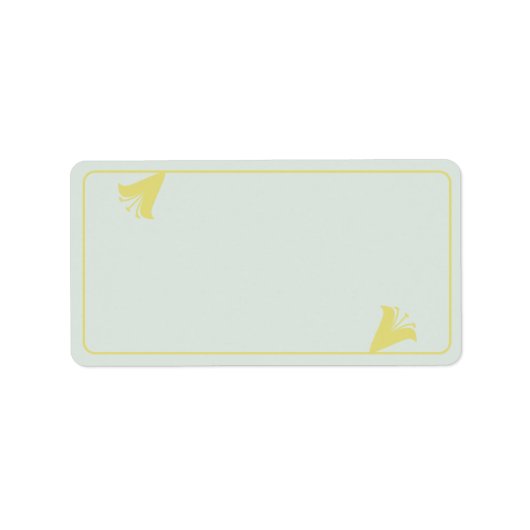 Étiquette Lily Frame Wedding Address (Devant)