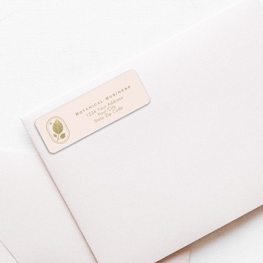 Étiquette Limite de la feuille d'or Botanique Soft Pink Adre