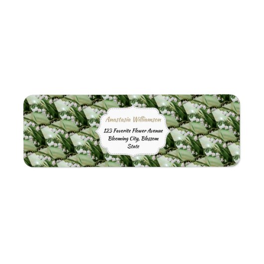 ÉTIQUETTE LIMITE DE L'ADRESSE DE RETOUR DE LA VALLÉE (Devant)