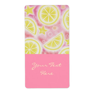 Étiquette Limonade rose rose d'étiquette des "vos textes"