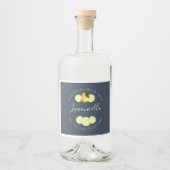 Étiquette Limoncello bleu foncé sur mesure (Devant)