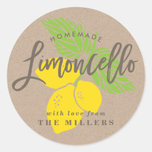 Étiquette Limoncello, citron
